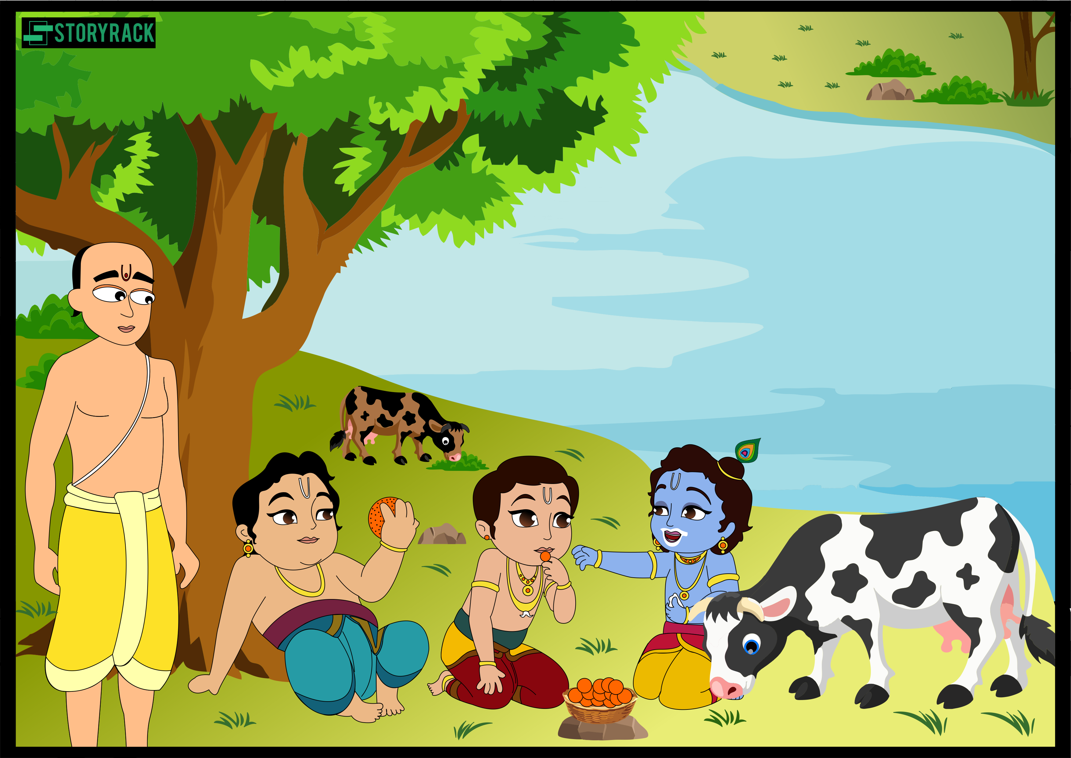 Krishna and his friends