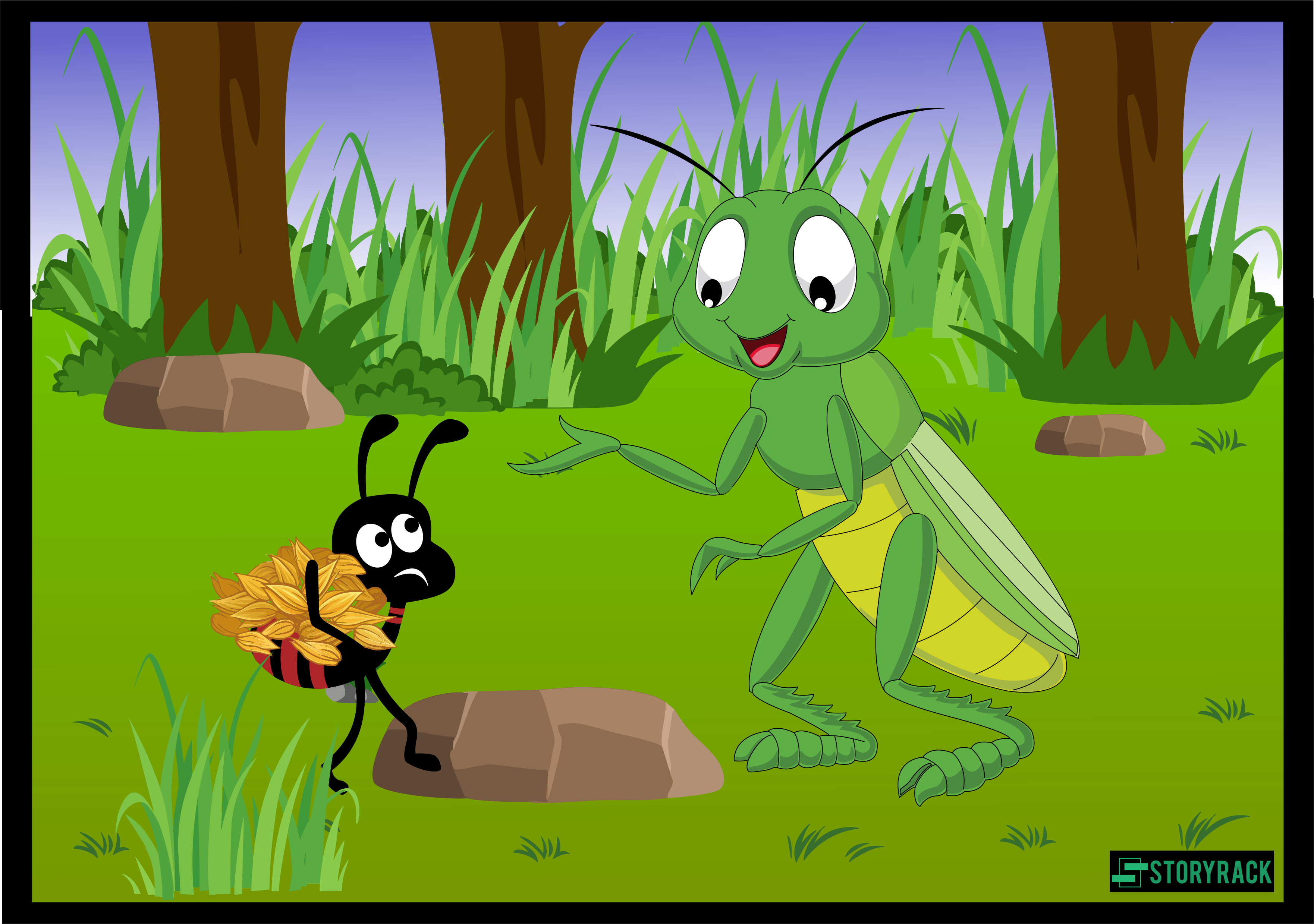 The Ant And The Grasshopper Story Telling For Kids | Images and Photos ...