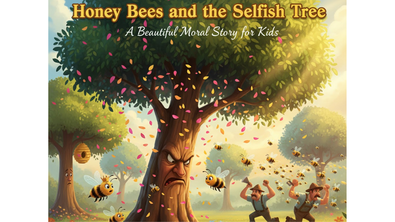 Honey Bees and the Selfish Tree – A Beautiful Moral Story for Kids