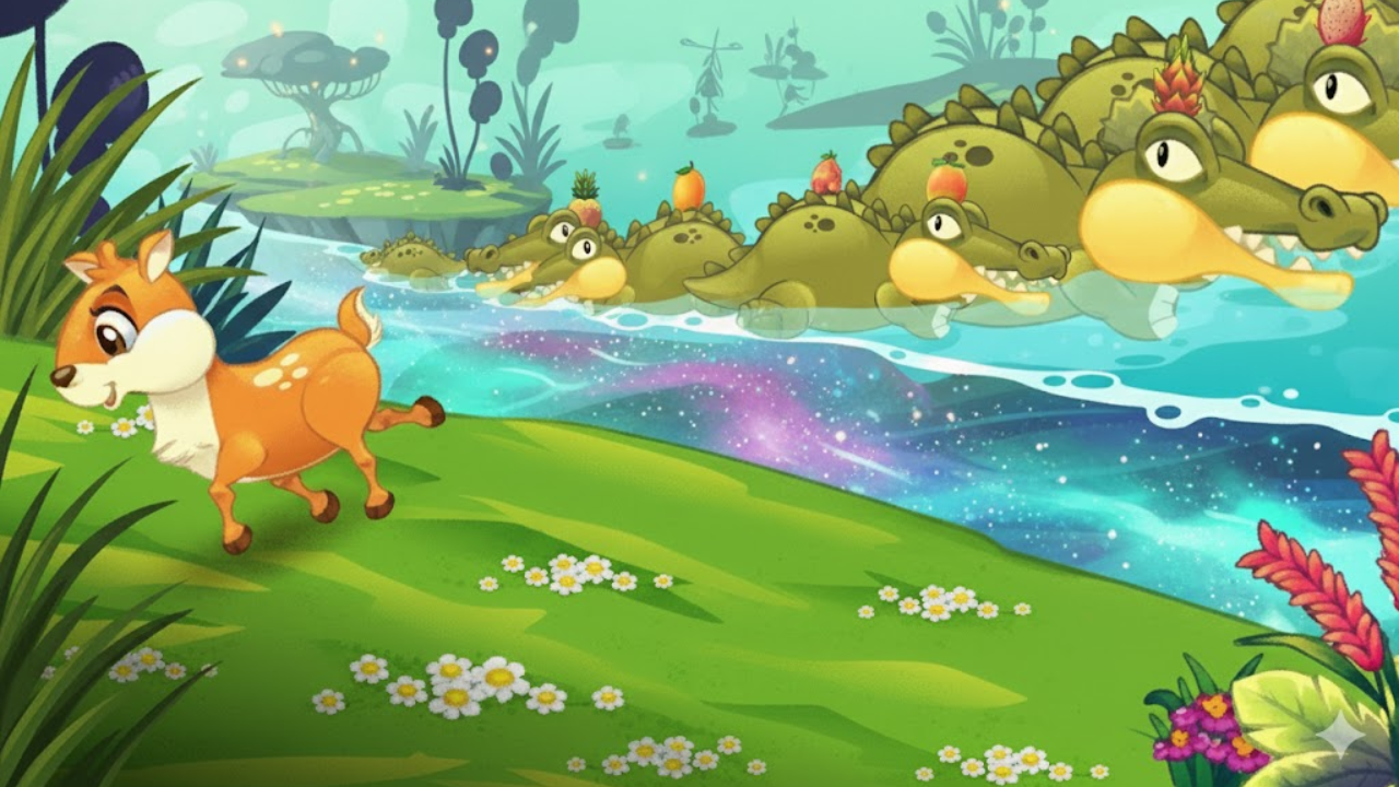 The Clever Deer and the Crocodile