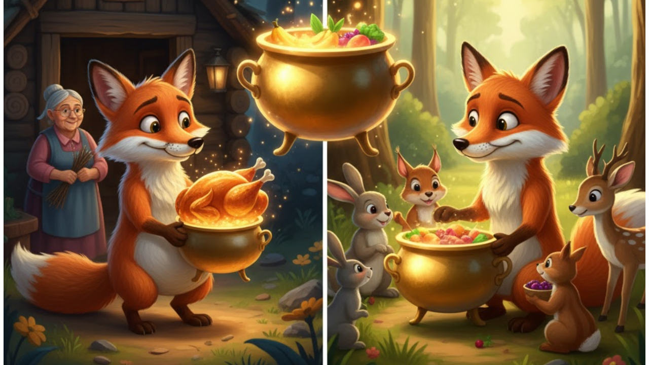 The Greedy Fox and the Magic Pot – Moral Story for Kids