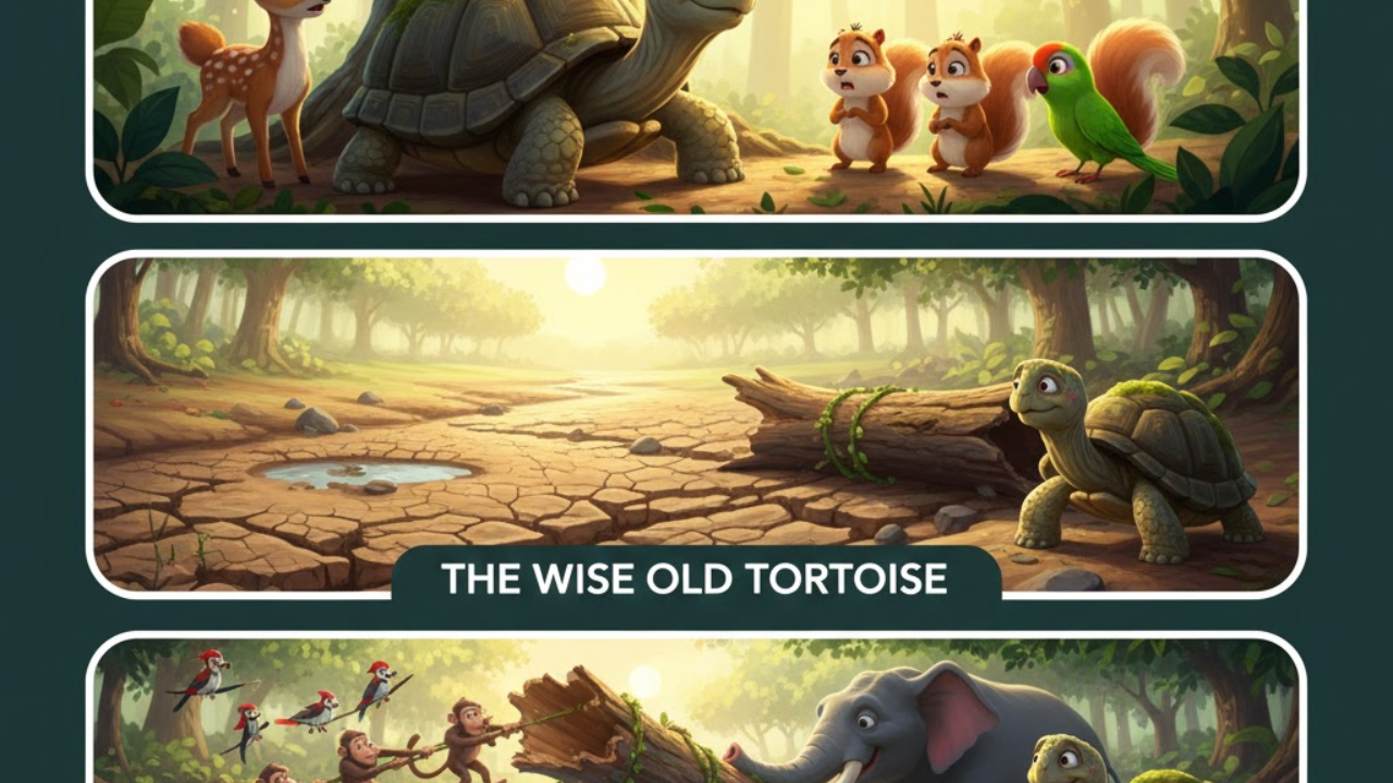 The Wise Old Tortoise – A Heartwarming Moral Story for Kids