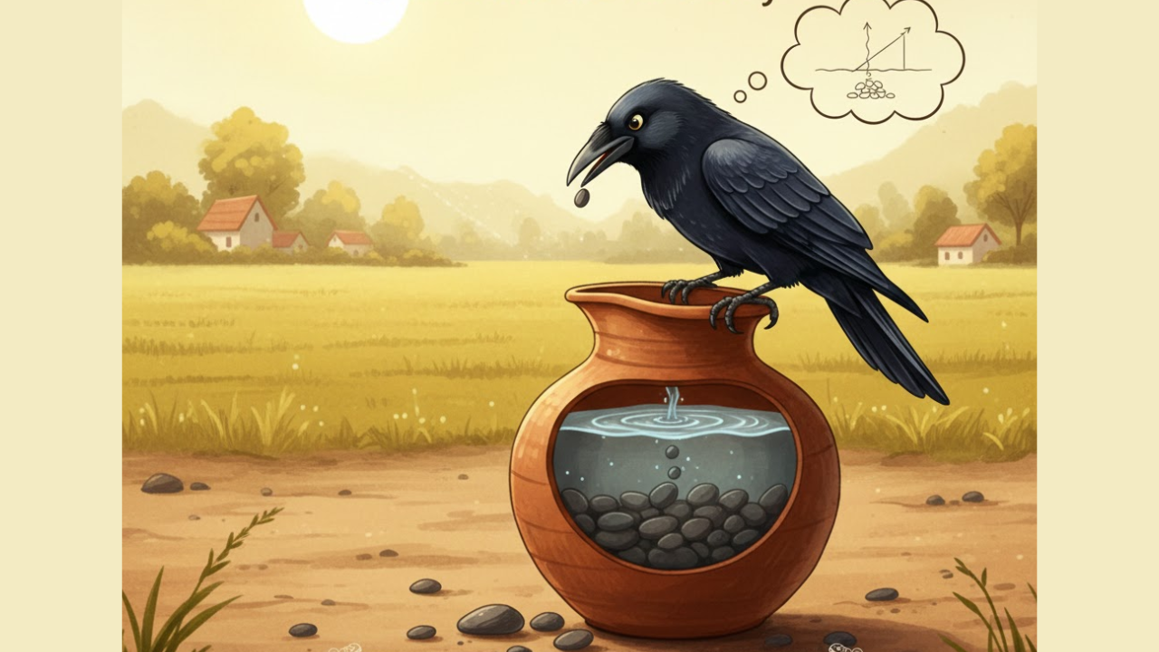 The Clever Crow – A Classic Moral Story for Kids About Intelligence and Presence of Mind