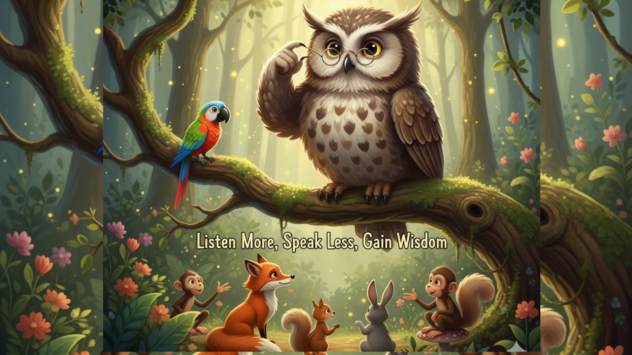 The Wise Old Owl – A Moral Story for Kids About Wisdom and Listening