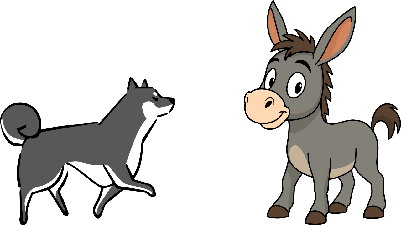 Short Story of the Donkey and the Dog